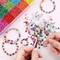 7200 Pieces 4mm Glass Seed Beads for Bracelets Making Kit 300 Pieces Alphabet Letter Beads for Jewelry Making and Crafts with Elastic String Cords, Tweezers and Accessories DIY Material